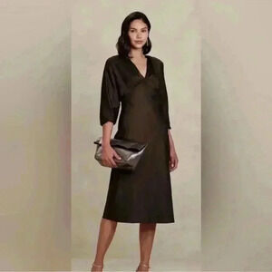 Banana Republic BLOUSSANT-SLEEVE MIDI DRESS